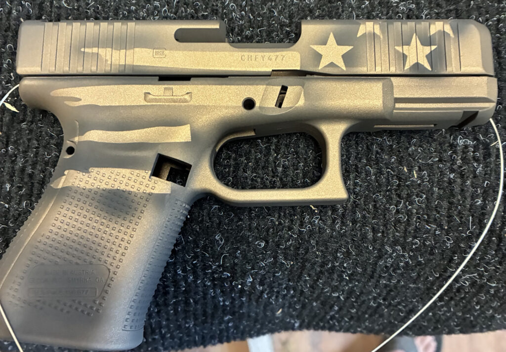 ABIS Arms Cerakote portfolio: subdued flag-inspired pistol coating